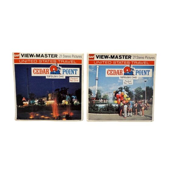 Rare 1976 GAF ViewMaster Cedar Point Packet A598 & A604 Reels - Picture 1 of 6